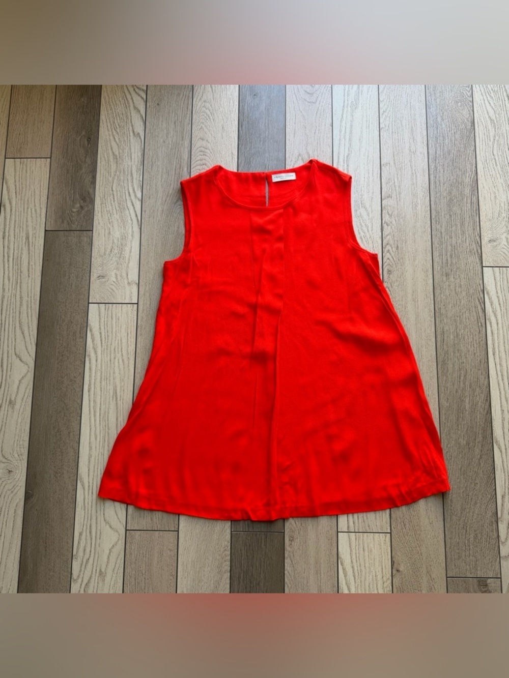 Roberto Collina Vibrant Red Sleeveless Tunic size S Made in Italy